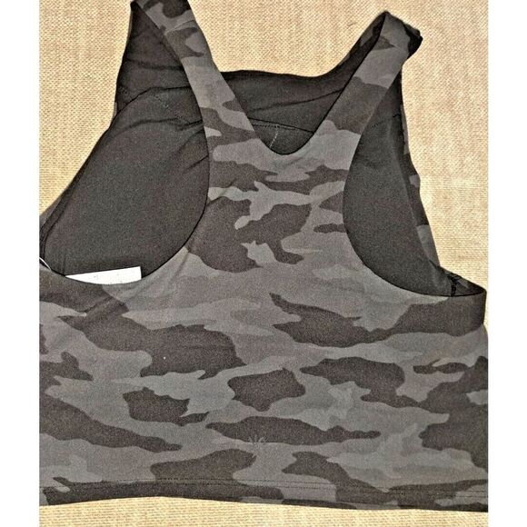 ATHLETA Sports Bra Size Small A-C Cup Gray Camo Gray Conscious Crop Bra - Picture 5 of 8